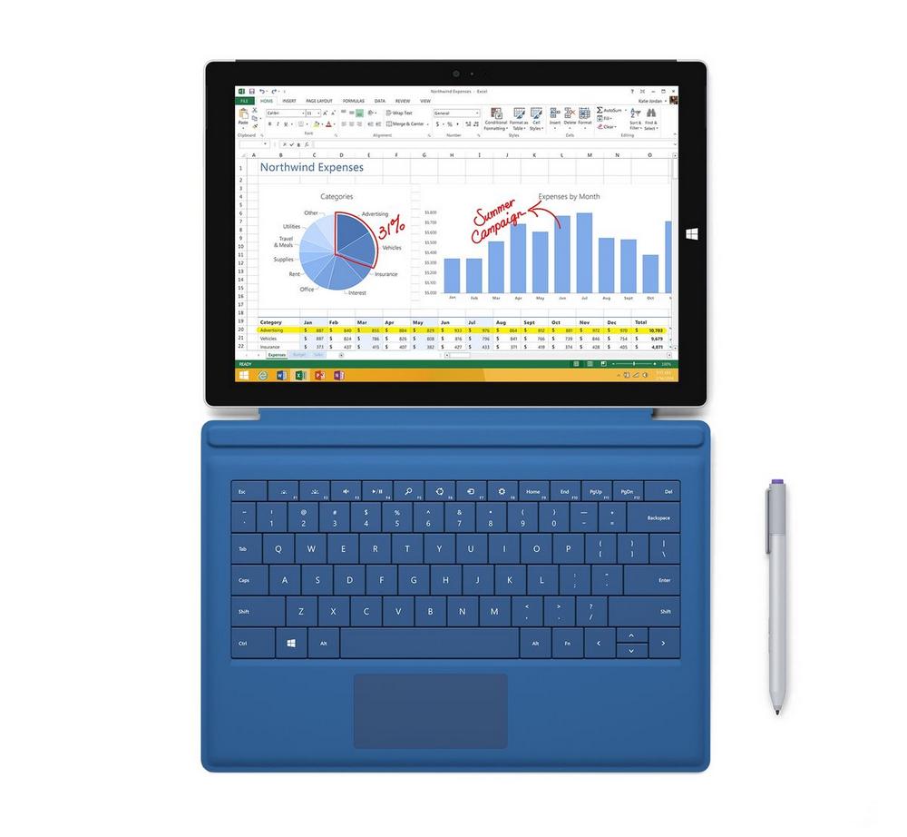 Surface Pro 3 with Type Cover and Surface Pen_2