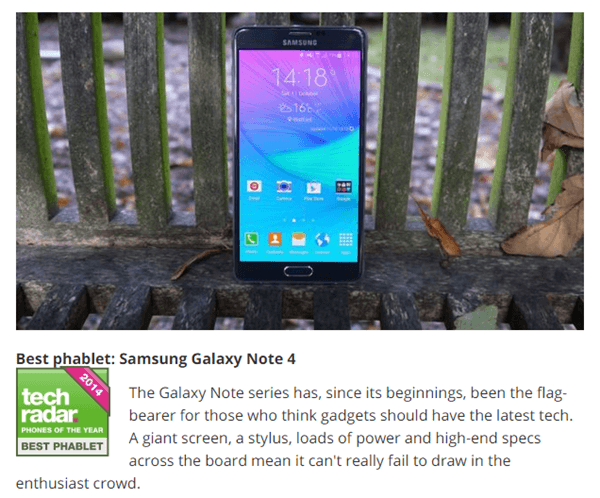 Galaxy Note 4 - Techradar