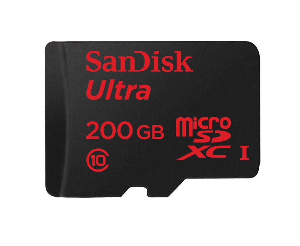 Hi-res and lo-res product images for the SanDisk Ultra microSDXC UHS-I Card, 200GB